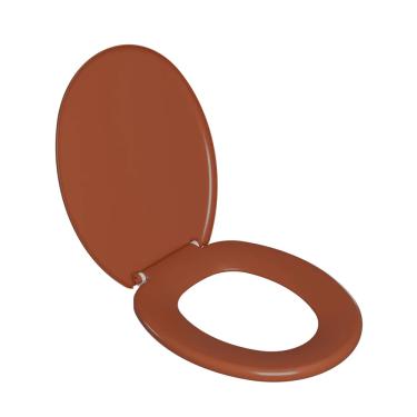 Imagem de Assento Sanitário Oval Anatômico Astra Caramelo