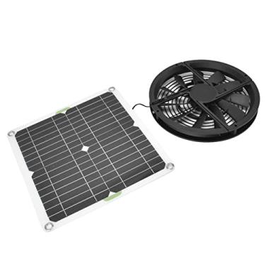 Imagem de Kavolet Kit de ventilador de painel solar, exaustor de painel impermeável de 100 W para galinheiro e estufa, com malha de proteção de metal, para galinheiros pequenos, galpões