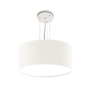 Imagem de Lustre Pendente Redondo Cúpula em Tecido 30x15 Cor:Branco5934