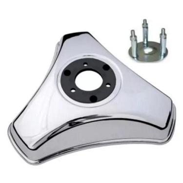 Imagem de 1 Calota 3 Pontas Aro 16 17,5 Metal Caminhao Rodoar + Suporte - TOP-AR