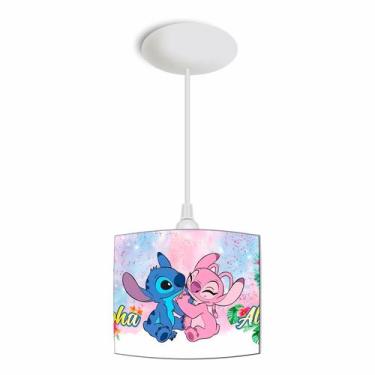 Imagem de Pendente luminaria de teto infantil bebe- stitch aloha - ATACADAO DA D