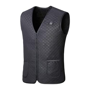 Imagem de Colete aquecido elétrico com 5 zonas de aquecimento Colete aquecido de inverno Jaqueta de aquecimento USB Roupas quentes elétricas 3 Tempeura ajustável para homens Mulheres Corrida lismo lismo Co