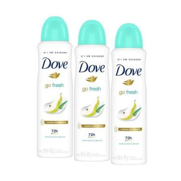 Imagem de Kit com 3 Desodorantes Antitranspirantes Aerosol Dove Go Fresh Pera e 