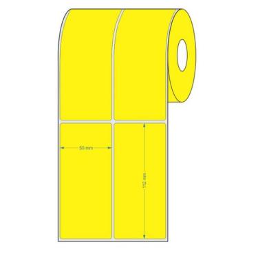 Imagem de Etiquetas Adesivas Amarela 50x112 Mm Couche 2 Colunas - ADECONEX