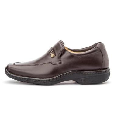 Imagem de Sapato Mocassim Loafer Preto Palmilha Gel Confort Anatômica Couro Legi