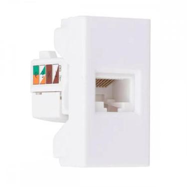Imagem de Modulo Steck Linha Stella Tomada Rj45 - Branco 868095, Branco