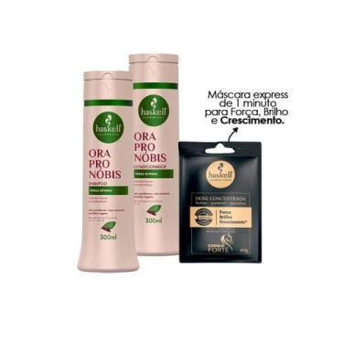 Imagem de Kit Haskell Ora Pro Nobis Shampoo + Cond 300ml +Máscara 40g
