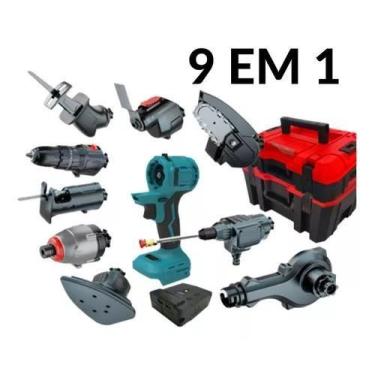 Imagem de Furadeira Parafusadeira Bateria Multifuncional 9 Em 1 IMPORTWAY