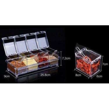 Imagem de Porta Condimento Organizador Tempero Acrílico Para Cozinha - Point Mix