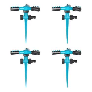 Imagem de Kit 4 Irrigador Aspersor 360 Jatos Grama Jardins Horta - KF