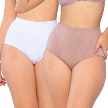 Imagem de Kit 2 Calcinhas Pós-Parto Branco/Chocolate Love secret 42302, Branco, 