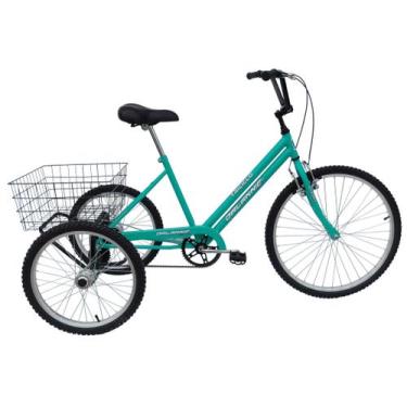 Imagem de Bike Bicicleta Triciclo Adulto Aro 20 Food Bike Azul Turquesa - Dalann