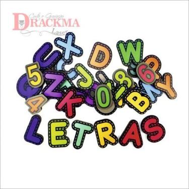 Imagem de Letras e números do alfabeto em MDF (SEM O TABULEIRO) - Drackma