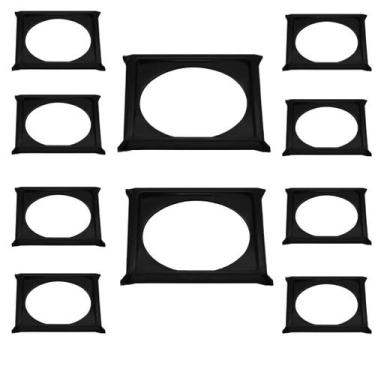 Imagem de Kit C/10 Porta Grelha Ralo Click 15x15 Suporte Inox Preto - Montelar A