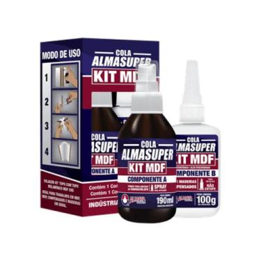 Imagem de Kit mdf almasuper cola+acelerador