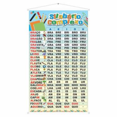 Imagem de Banner Pedagógico Silabário Complexo - Sílabas Complexas - OC Shop