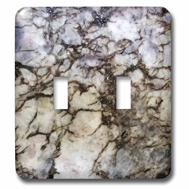 Imagem de 3dRose (lsp_252650_2) Imagem de interruptor duplo de granito cinza marrom e verde brilhante