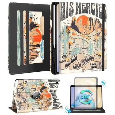 Imagem de Kidcube Capa para Samsung Galaxy Tab A9 Plus de 11 polegadas – Capa fólio com suporte giratório para mulheres, meninas, crianças, com suporte para lápis e compartimento para cartão, design legal de