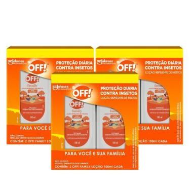 Imagem de Kit 3 Caixa Loção Repelente Não Oleoso 100ml Cada Proteção - OFF!