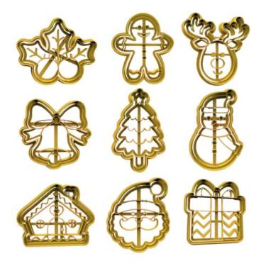 Imagem de Kit 9 Cortador E Marcador De Biscoito Natalino Forminha