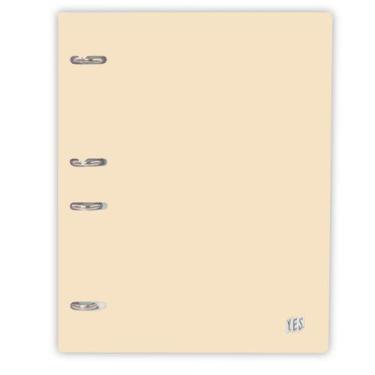 Imagem de Fichário Caderno Argolado Colegial Yes Tons Pastel + 96Fls, Bege Paste