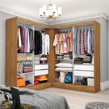 Imagem de Closet Casal Duplo Dubai Premium 4 Gavetas Carioca Móveis - Cinamomo