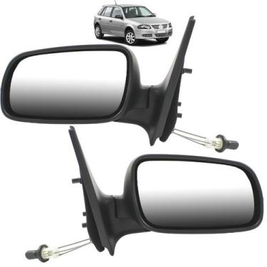 Imagem de PAR Retrovisor Gol 4 Portas 1999 2000 2001 02 03 04 05 06 07 08 Com Co