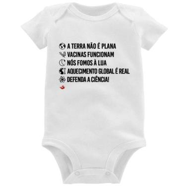 Imagem de Body Bebê Defenda a ciência! - Foca na Moda, Branco, M