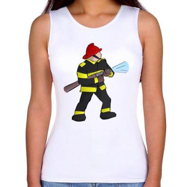 Imagem de Regata Feminina Bombeiro - Foca na Moda, Branco, P