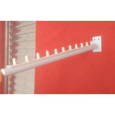 Imagem de Expositor Rt Arara Inclinado Cabideiro Parede - 10 Unidades - TR3, whi