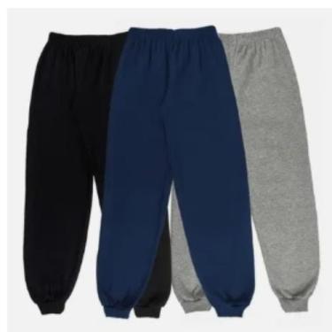 Imagem de Kit 3 Calças Bebê de 6 Meses a 1 Ano - Monsters Kids, Menino, 1