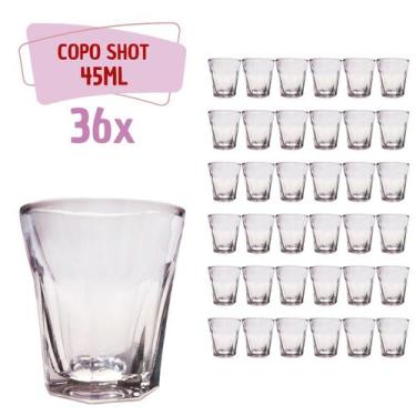 Imagem de Conjunto 36 Copos Shot Vidro Tequila Cachaça Dose 45ml Bar - TODO DIA,