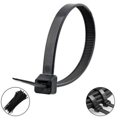 Imagem de Kit 200 Abraçadeira Nylon Cinta Presilha Fita Organizar Fios 10cm - Hu