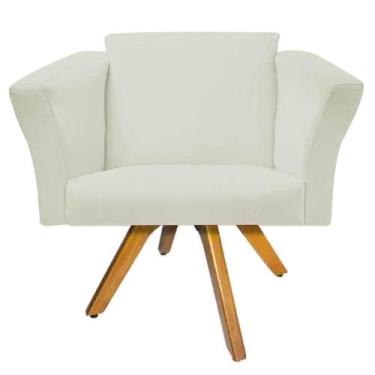 Imagem de Poltrona Cadeira Decorativa  Win Base Giratória Sala de Estar Recepção