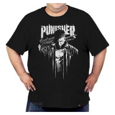 Imagem de Camiseta The Punisher  Plus Size Camisa Grande Justiceiro - KING OF GE
