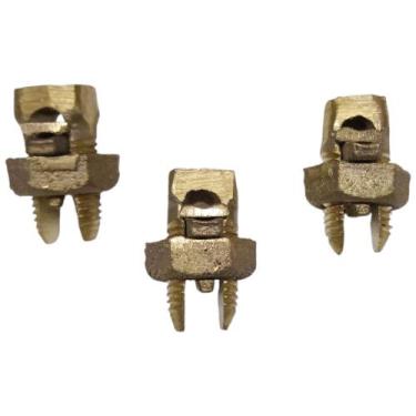Imagem de Kit 3 Split Bolt de Bronze 35mm Parafuso Fendido para Emenda Cabos Bim