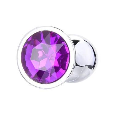 Imagem de Plug Anal em Aço Com Cristal Jóia Arredondado Tamanho P Sex Shop - MEA