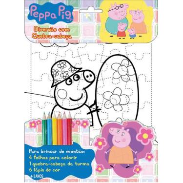Imagem de Livro - Peppa Pig - Diversão com quebra-cabeça
