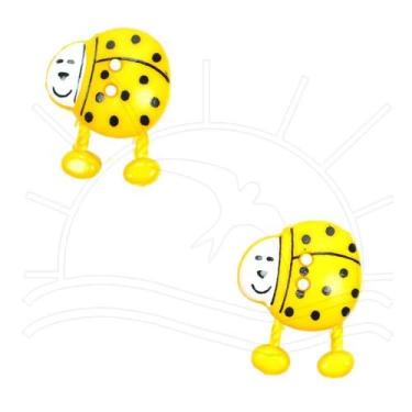 Imagem de Botão Joaninha com Perna - 2 unid - We Care About, AMARELO/PRETO