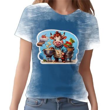 Imagem de Camiseta Camisa Tshirt Chefe Vaquinha Cozinheira Cozinha 4 - Enjoy Sho