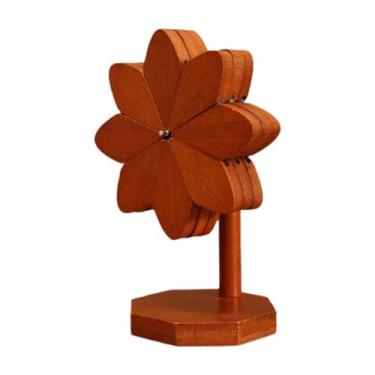 Imagem de Ｂｅｓｇａ 3 pçs de bambu trivets bebida coaster criativo esteira moinho de vento em forma para pote quente tigela pratos bule cozinha mesa decoração, Cor Noz