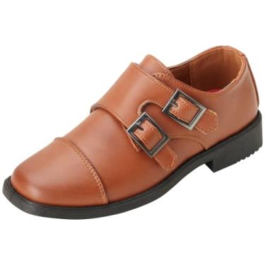Imagem de Mocassim Oxford com alça dupla para meninos da Josmo (Bebê/Criança pequena/Criança grande), Marrom, 11 Little Kid