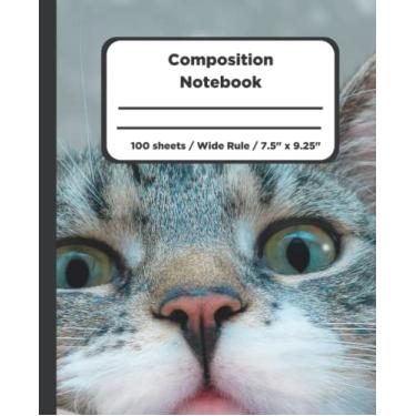 Imagem de Composition Notebook For Kids: It's Reading Time Wide Ruled Close Up Kitty Style