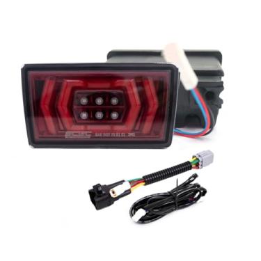 Imagem de GAZOZ PERFORMANCE Acessórios exteriores - Kit de luz de freio F1 estilo hexagonal 4ª luz de freio traseira DRL barra vermelha/lente transparente compatível com Subaru WRX VB 2022 2023 2024 funciona