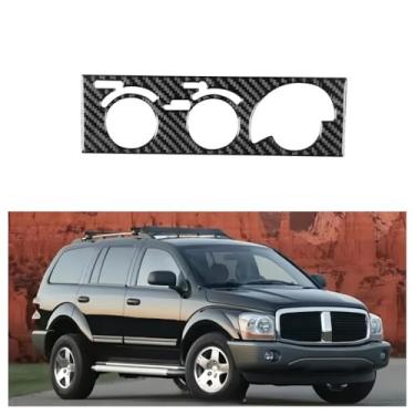 Imagem de IKUESM Compatible with Dodge durango 2004 2005 2006 2007 Car Accessories Carbon fibre interior trim Centre console Air-conditioning switch trim panel A/B/C models Black 1pc/set(Black-B)