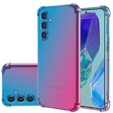 Imagem de Gufuwo Capa para Galaxy M55/Samsung M55 5G/Galaxy C55 5G SM-M556B Capa fofa para meninas e mulheres, capa protetora de TPU macio gradiente fina antiarranhões à prova de choque para Samsung Galaxy M55
