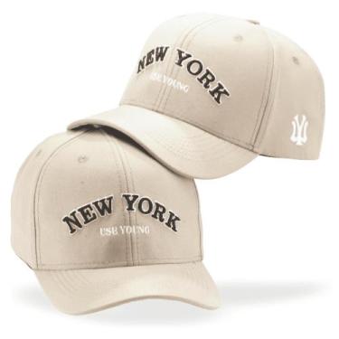 Imagem de Boné New York Bege Original Use Young Masculino Feminino, Bege