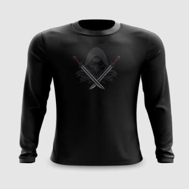 Imagem de Camiseta Manga Longa Capuz Misterioso com Espadas - FABRIQUETA, M