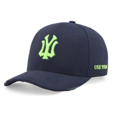Imagem de Boné 6 Gomos Azul Marinho Bordado Use Young  Estilo Casual - PampaS Co