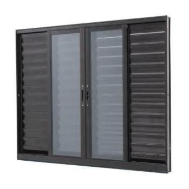 Imagem de Veneziana 6 Folhas Sem Grade L25 - Prover Esquadrias, 100x150, Preto